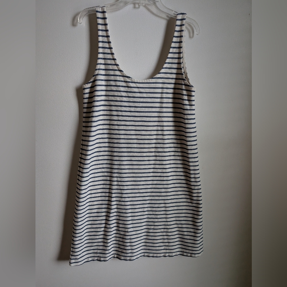 Madewell Black and White Striped Mini Dress